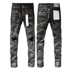 Mens trendy purple jeans 100% cotton Pure Cotton High Street Trend