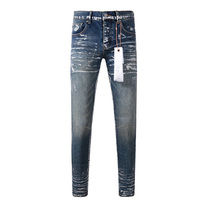 Mens trendy purple jeans 100% cotton Pure Cotton High Street Trend
