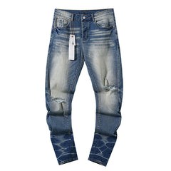 Mens trendy purple jeans 100% cotton Jeans #PU131