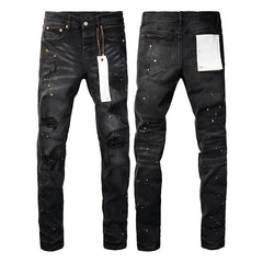 Mens trendy purple jeans 100% cotton Pure Cotton High Street Trend