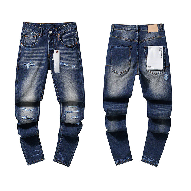 Mens trendy purple jeans 100% cotton Jeans #PU115