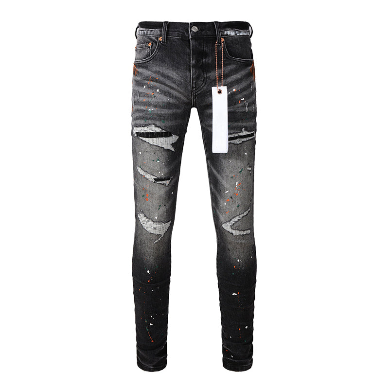 Mens trendy purple jeans 100% cotton Pure Cotton High Street Trend