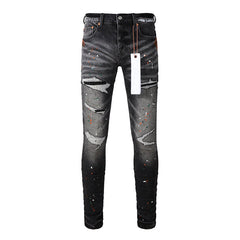 Mens trendy purple jeans 100% cotton Pure Cotton High Street Trend