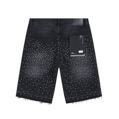 Mens trendy purple jeans 100% cotton Denim Shorts #PU529