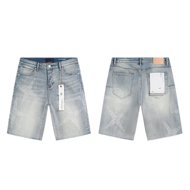 Mens trendy purple jeans 100% cotton Denim Shorts #PU528