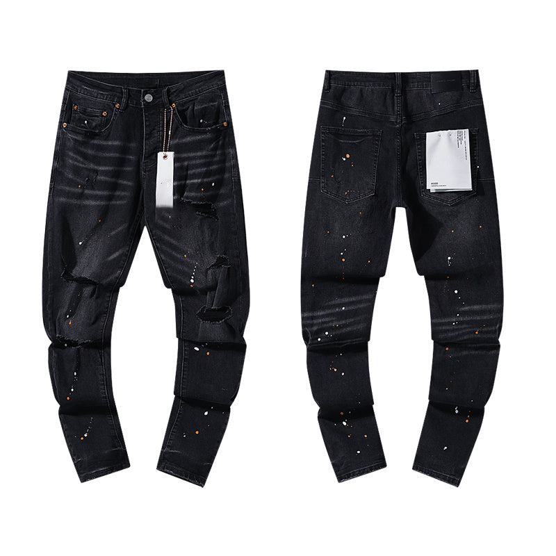 Mens trendy purple jeans 100% cotton Jeans #PU116
