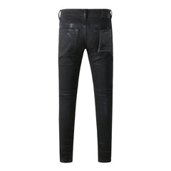 Mens trendy purple jeans 100% cotton Pure Cotton High Street Trend