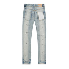 Mens trendy purple jeans 100% cotton Jeans #PU143