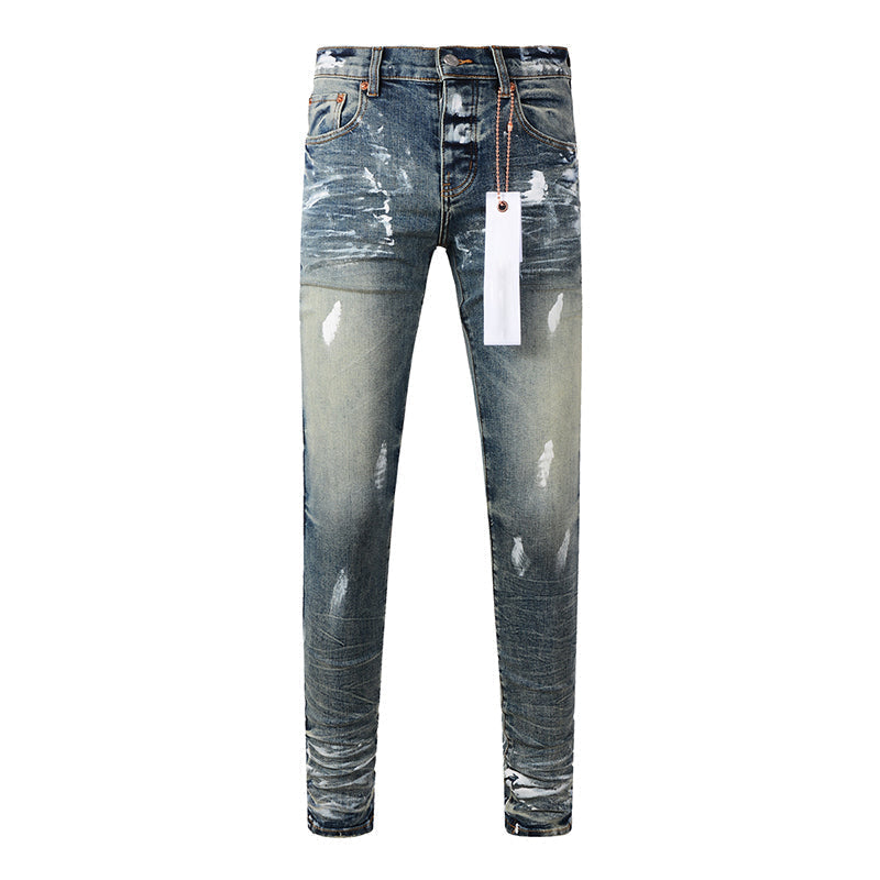 Mens trendy purple jeans 100% cotton Pure Cotton High Street Trend
