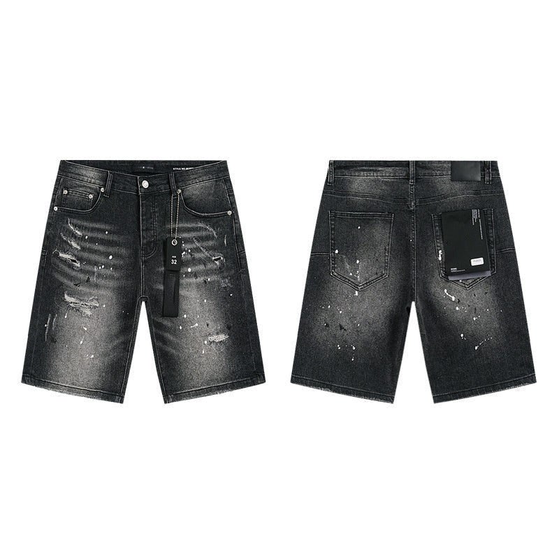 Mens trendy purple jeans 100% cotton Denim Shorts #PU520