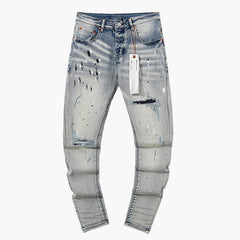 Mens trendy purple jeans 100% cotton Jeans #PU139