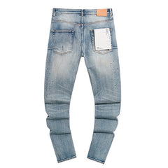 Mens trendy purple jeans 100% cotton Jeans #PU142