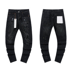 Mens trendy purple jeans 100% cotton Jeans #PU140