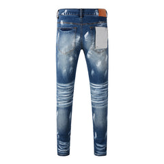 Mens trendy purple jeans 100% cotton Pure Cotton High Street Trend
