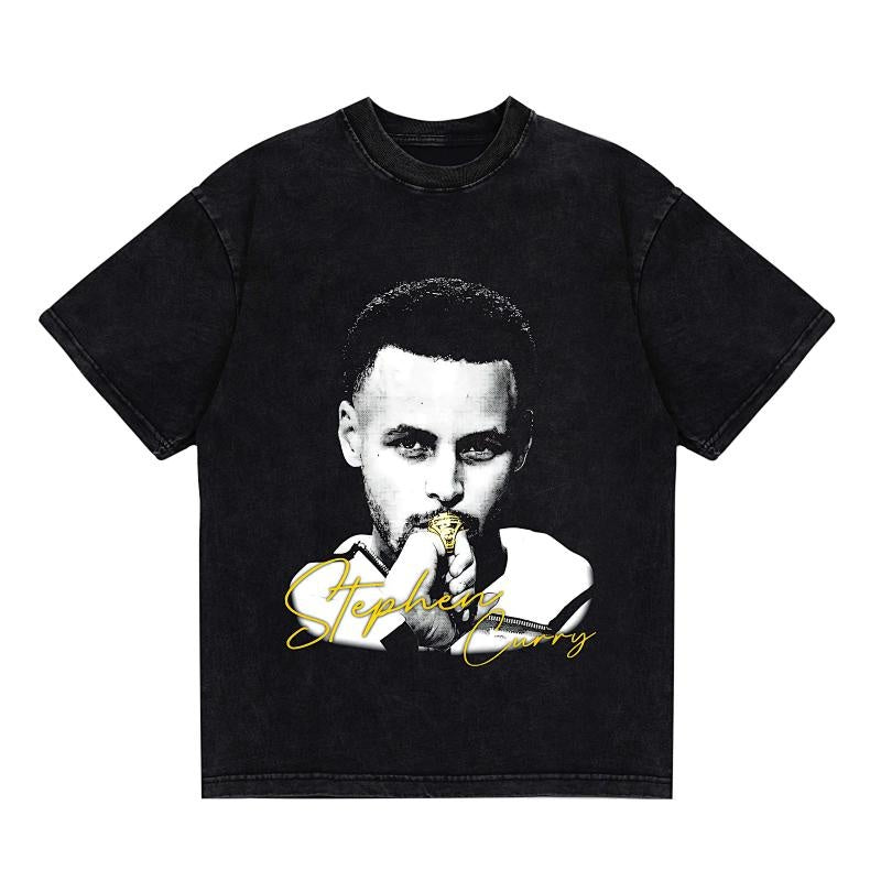 BIG FACE T shirts Pure Cotton High-Street Fashion
