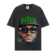BIG FACE T shirts Pure Cotton High-Street Fashion