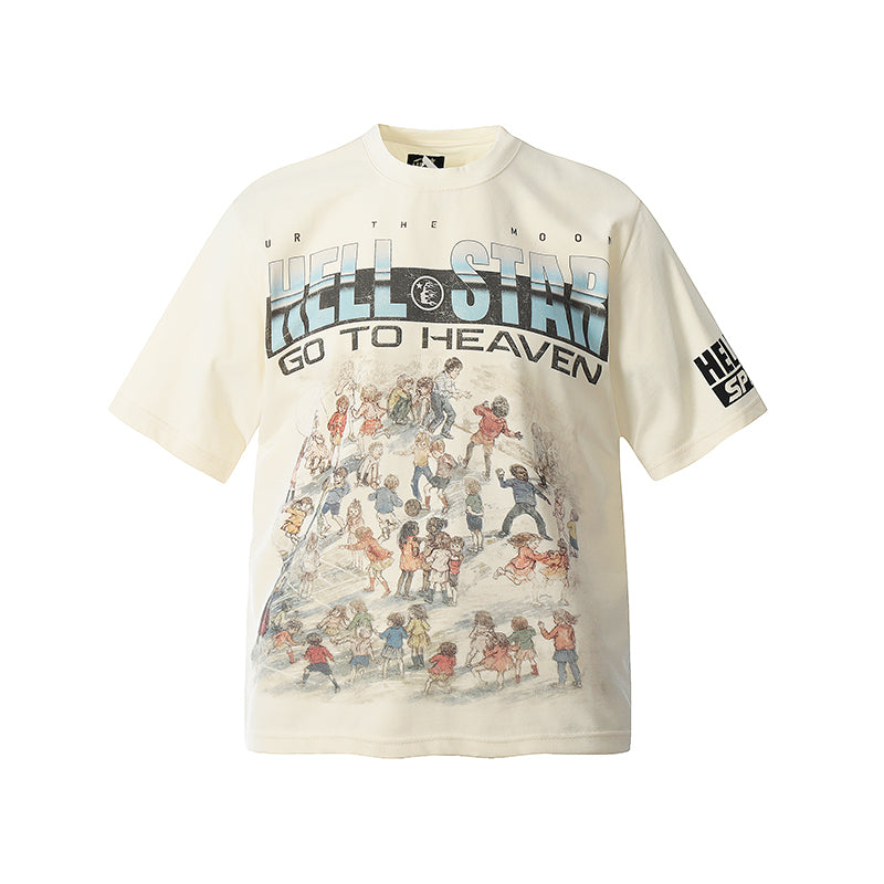 Hellstar T-shirt Direct Printing Pattern High-quality pure cotton high-street clothing