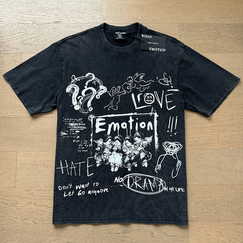 Mixed Emotion New Versatile Short-Sleeve T-Shirt