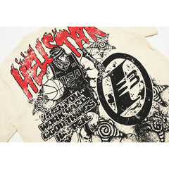 Hellstar  T-shirt Direct Printing Pattern High-quality pure cotton high-street clothing