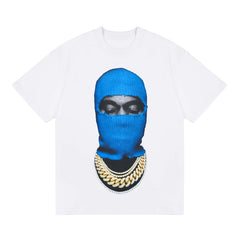 BIG FACE T shirts Pure Cotton High-Street Fashion
