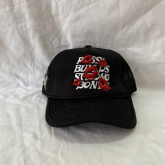 Red lips and five-pointed star Hat