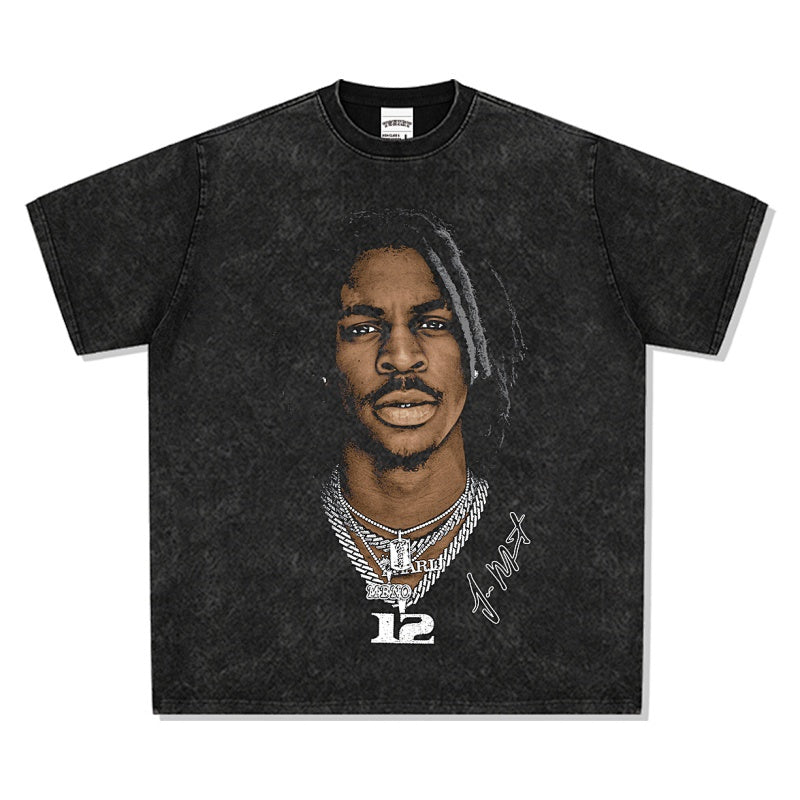 BIG FACE T shirts Pure Cotton High-Street Fashion