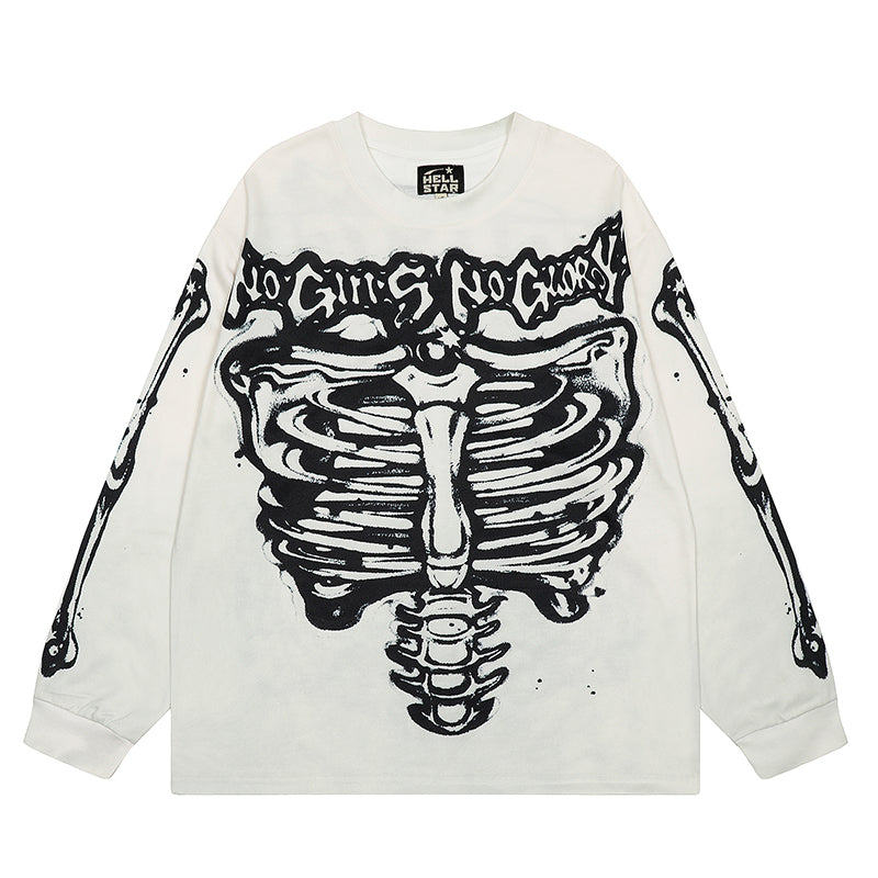 Hellstar Long Sleeve Shirts Hip-hop loose oversize High-quality pure cotton high-street clothing