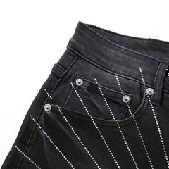 Mens trendy purple jeans 100% cotton Denim Shorts #PU531