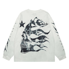 Hellstar Long Sleeve Shirts Hip-hop loose oversize High-quality pure cotton high-street clothing