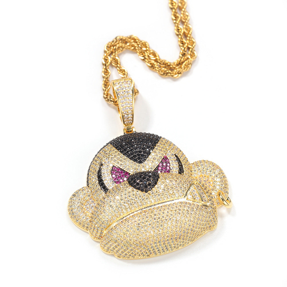 Jewelry Hip Hop Hipster Orangutan Necklace with Minor Zircon St. Valentine's Animal