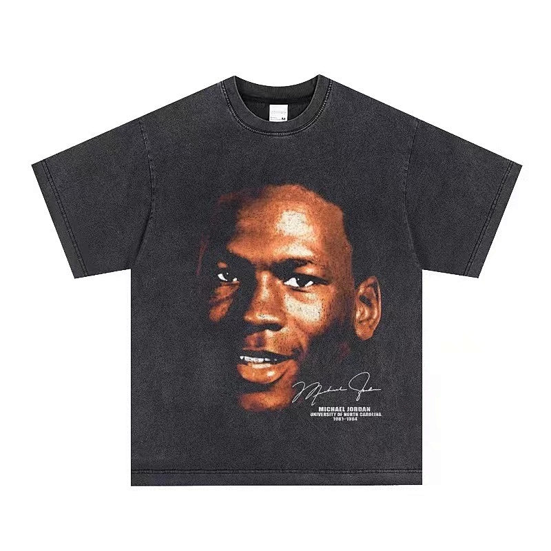 BIG FACE T shirts Pure Cotton High-Street Fashion