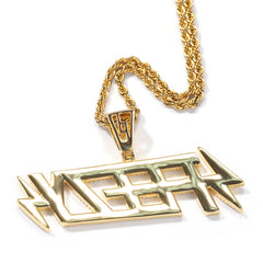 Jewelry Zircon Copper Lightning FEEZY Letter Pendant Necklace lightning Alphabet Pieces Spectrum
