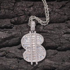 Jewelry Letter Pendant Copper Inlaid Zircon Versatile Spectrum