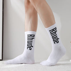 Men rhude socks letter cotton socks