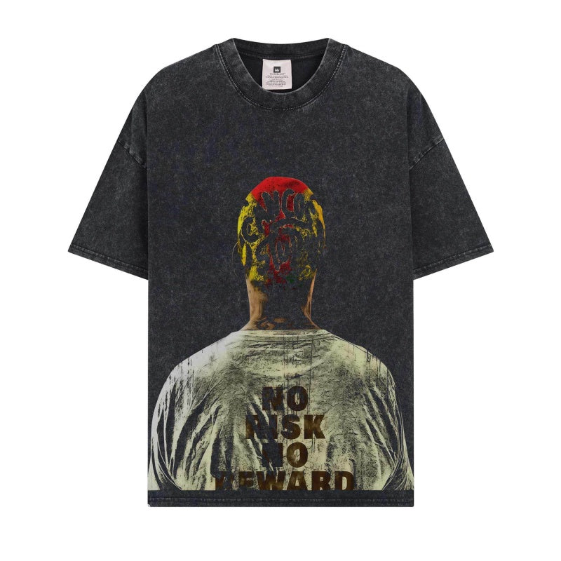 BIG FACE T shirts Pure Cotton High-Street Fashion