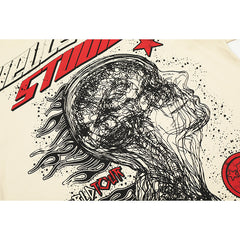Hellstar  T-shirt Direct Printing Pattern High-quality pure cotton high-street clothing