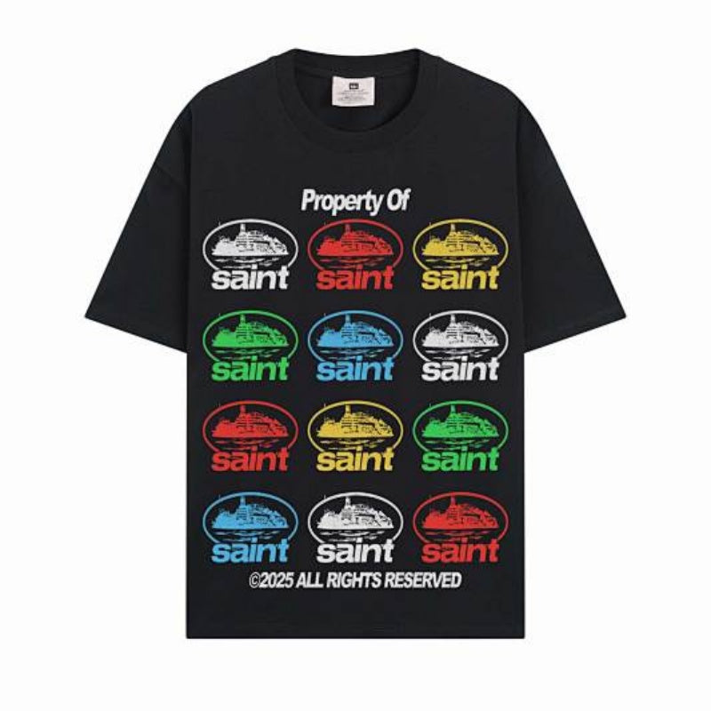 BIG FACE T shirts Pure Cotton High-Street Fashion