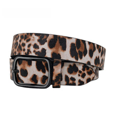 Hip-hop punk rhinestone belt animal print
