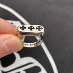 CHH Chrome heart Cross Ring Cross Glossy