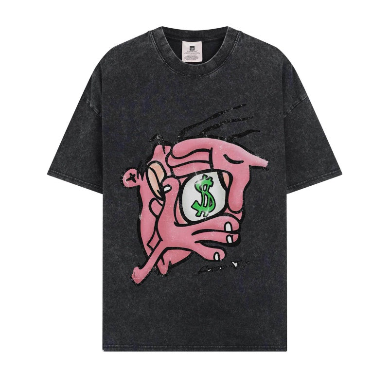 BIG FACE T shirts Pure Cotton High-Street Fashion