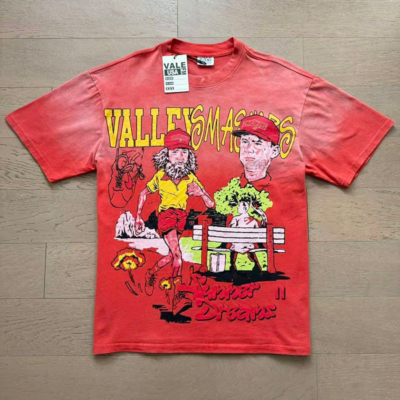 Valeforever Vale T Shirts Trendy Washed Red