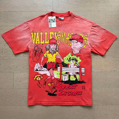 Valeforever Vale T Shirts Trendy Washed Red