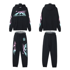 Hellstar Hoodie And Pants Two-Piece Set High-quality pure cotton high-street clothing