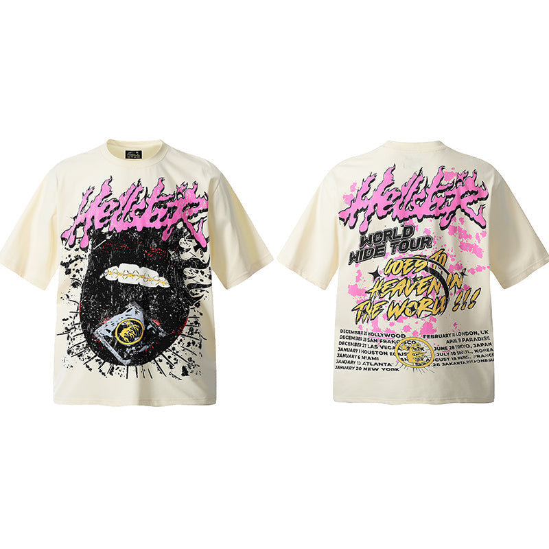 Hellstar T-shirt Direct Printing Pattern High-quality pure cotton high-street clothing