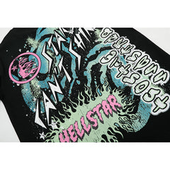 Hellstar T-shirt Direct Printing Pattern High-quality pure cotton high-street clothing