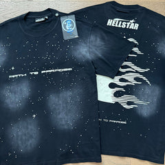 Hellstar T-Shirt Rhinestone High-quality pure cotton high-street clothing