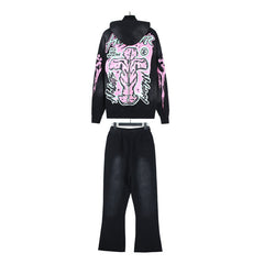 Hellstar Hoodie And Pants Two-Piece Set High-quality pure cotton high-street clothing