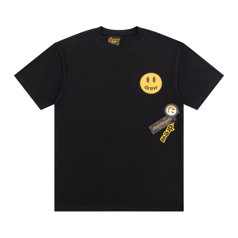 DREW HOUSE T Shirts Black-and-white Xiaolian