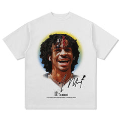 BIG FACE T shirts Pure Cotton High-Street Fashion