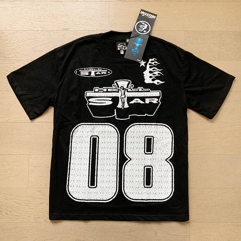 Hellstar  T Shirts Retro style high street trend High-quality pure cotton high-street clothing